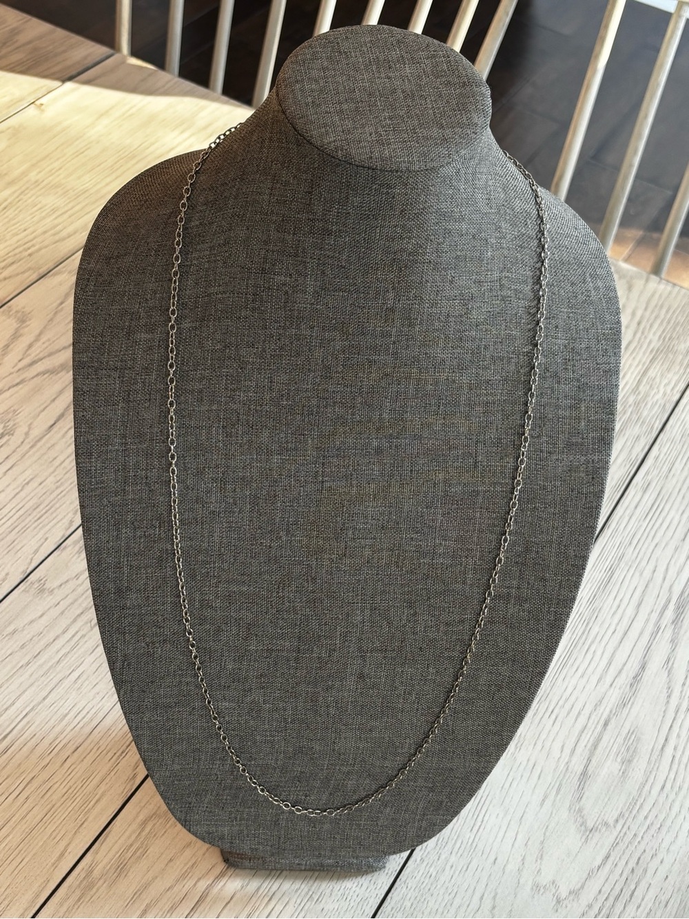 Source Unknown Silver-Tone Long Chain Necklace